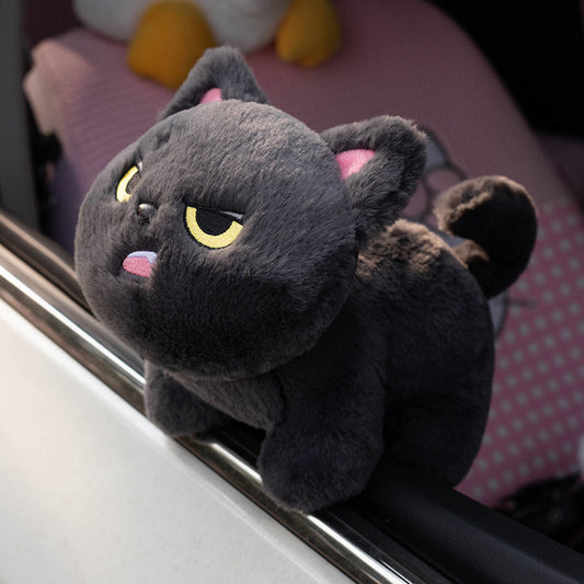 Grumpy Squad Plush Toys – Cool Attitude Bunny, Cat & Bulldog Stuffed Dolls for Car Decor & Gifts